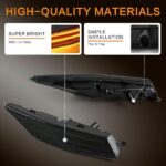 LED Side Marker Lights Sequential Amber Compatible with Porsche Taycan Sedan 2020-up Front Bumper