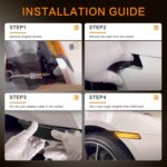 LED Side Marker Lights Sequential Amber Compatible with Porsche Taycan Sedan 2020-up Front Bumper